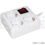 Удлинитель 3х3м с заземл. 16А IP20 У-С03К с выкл. 2P+PE ИЭК WYP30-16-03-03-ZK-N, фото2