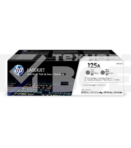 Картридж лазерный HP CB540AD черный двойная упаковка для CLJ CP1215/CP1515/CP1518 2 х 2200стр.
