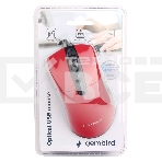Мышь проводная Gembird MOP-415-R красный, 2400 dpi, USB, кнопки - 4, фото6