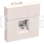 Розетка информационная РКИ-20-00-П RJ-45 UTP кат.5e (на 2 модуля) ПРАЙМЕР белая IEK, фото 1