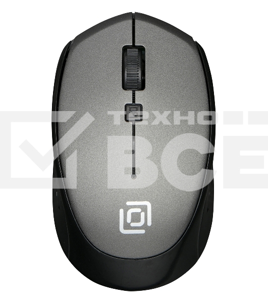 Мышь беспроводная Oklick 488MW серый/черный, 1600 dpi, радиоканал, USB, кнопки - 4