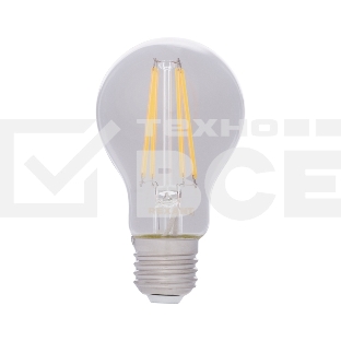 Лампа светодиодная филаментная Rexant Груша A60 9.5 Вт 1140 Лм 4000K E27 диммируемая, прозрачная колба