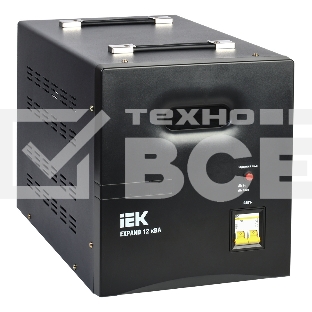 Стабилизатор напряжения IEK Expand 12кВА однофазный черный (IVS21-1-012-11)