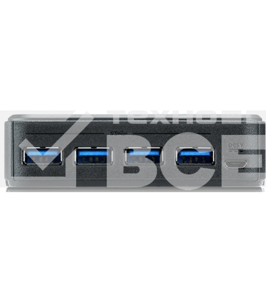 Переключатель Aten US434-AT USB, 4 ПК> 4 устройства, 4 USB B-тип > 4 USB A-тип, Male > Female, со шнурами A-B 2х1.2м.+2х1.8м. для подкл. к управ. комп