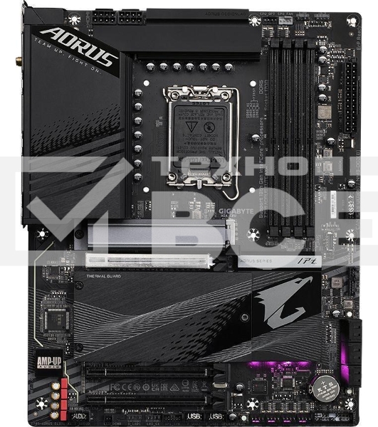 Материнская плата Gigabyte Z790 AORUS ELITE AX, LGA 1700, Intel Z790, 4xDDR5, 6xSATA, 4xM.2, 1xPCI-E 5.0 x16, 1xPCI-E 3.0 x4, 1xDP, 1xHDMI, 1x 2.5Gb LAN, 2xUSB-A 2.0, 3xUSB-A 3.2 Gen 1, 2xUSB-A 3.2 Gen 2, 1xUSB-C 3.2 Gen 2x2, 7.1, ATX