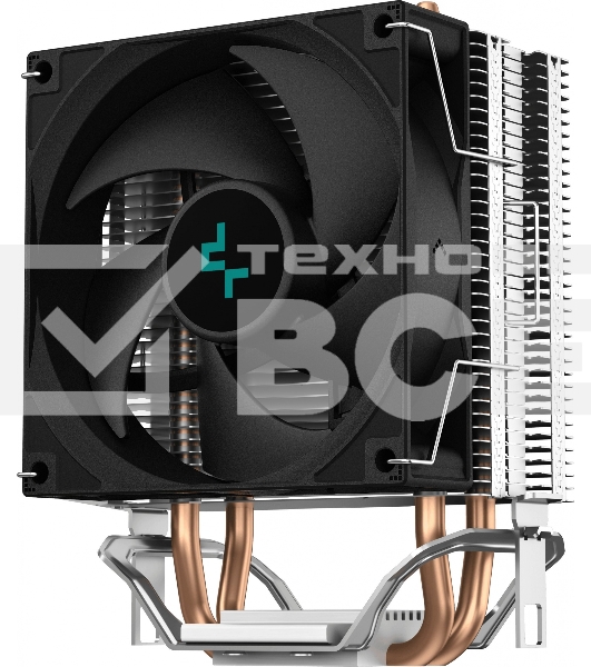 Кулер для процессора DEEPCOOL AG200 черный, 92 мм, алюминий/медь, 3050 об/мин, 30.5 дБ, 4 pin, 100 Вт, 133 мм
