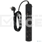 Сетевой фильтр Ippon BK-6-EU-3-10-B 3м (6 розеток) черный (коробка), фото3