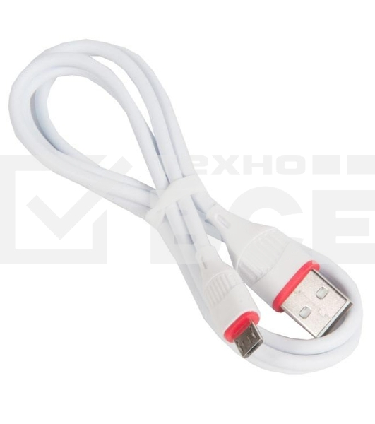 Кабель USB BOROFONE BX17 для Micro USB, 2.4A, длина 1м, белый