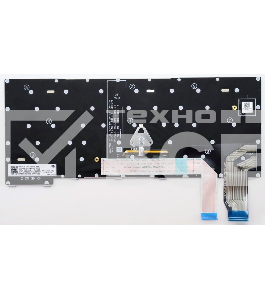 Клавиатура для ноутбука Lenovo ThinkPad X13 Gen 3 серая с подсветкой