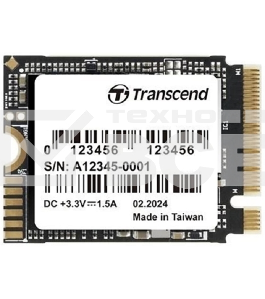 Накопитель SSD Transcend SSD MTE310S, 512Gb, M.2(22x30мм), NVMe, PCIe 4x4, 3D TLC, R/W 3300/1700 Mb/s, IOPs 330 000/690 000, TbW 300, DWPD 0.33, DRAM-less (5 лет)