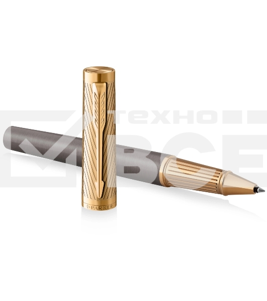 Ручка роллер Parker Ingenuity Pioneers T571 (2200951) Arrow Grey GT F черн. черн. подар.кор.