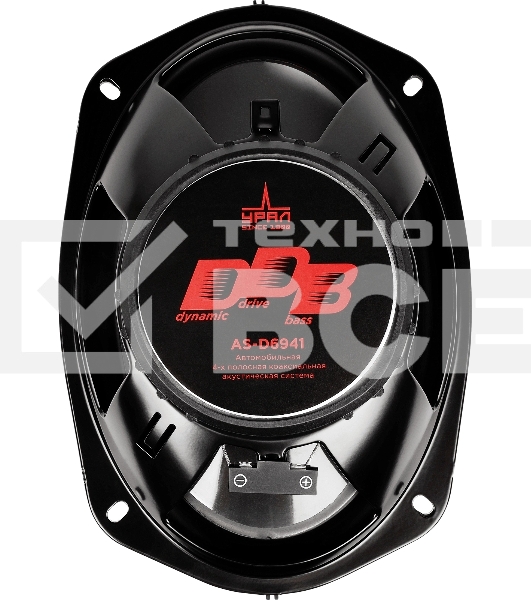 Колонки автомобильные Ural DDB AS-D6941 250Вт 15x23см (6x9дюйм) (ком.:2кол.) коаксиальные четырехполосные
