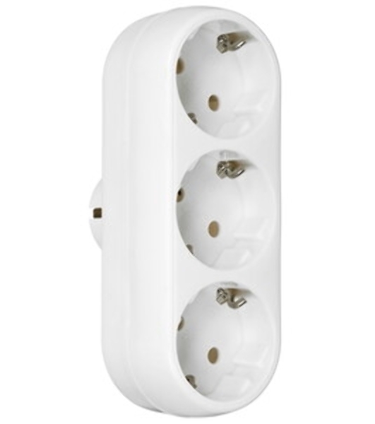 Сетевой разветвитель Buro BU-PS3G-W (3 розетки) белый (пакет ПЭ)