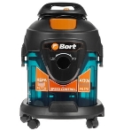Строительный пылесос Bort BSS-1415-Aqua черный/синий, 200/1400 Вт, уборка сухая/влажная, пылесборник мешок/контейнер, 15 л, фото12