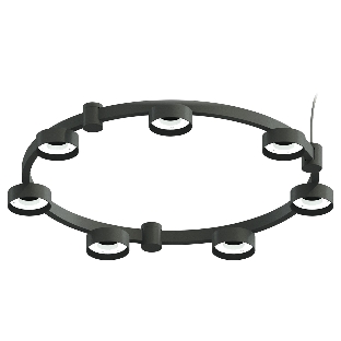 Корпус светильника C9238/7 SBK черный песок D635*70.5mm GX53/7