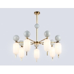 Светильник Ambrella light LH53106/7 BS/GR/FR латунь/серый/белый матовый G9*7 max 28W D800*800, фото7