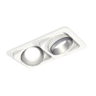 Комплект встраиваемого поворотного светильника Ambrella light XC7663023 SWH/MCH белый песок/хром матовый MR16 GU5.3 (C7663, N7033)