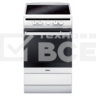 Плита электрическая Hansa FCCW54002 белый, конфорок 4 шт, духовка 68 л, 50 см x 85 см x 60 см