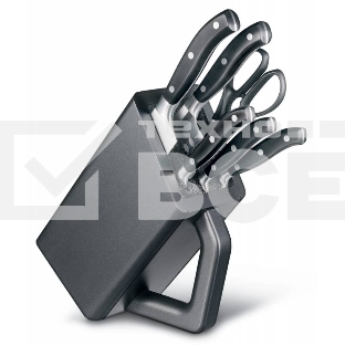 Набор ножей кухон. Victorinox Forged Cutlery Block (7.7243.6) компл.:6шт с подставкой черный подар.коробка