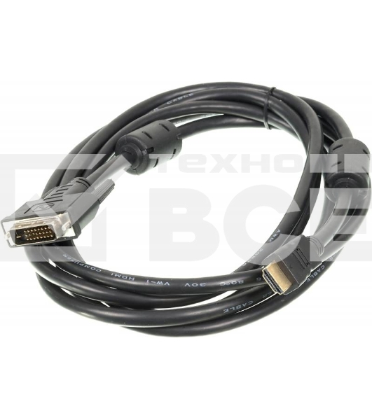 Кабель Ningbo DVI-D/HDMI 24M/19M 3m позолоченные контакты ферритовые кольца