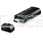 Маршрутизатор TP-Link SOHO Archer T4U AC1200 Dual Band Wireless USB Adapter, Realtek, 2T2R, 867Mbps at 5Ghz + 300Mbps at 2.4Ghz, 802.11ac/a/b/g/n, WPS button, USB 3.0 interface, 1 USB extension cable, internal antenna, фото 1