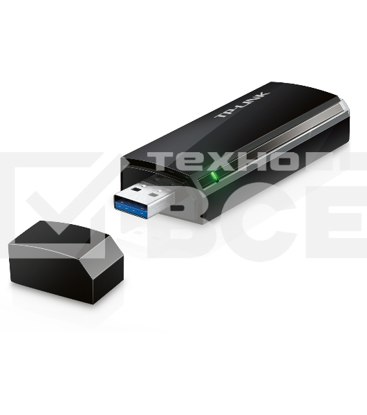 Маршрутизатор TP-Link SOHO Archer T4U AC1200 Dual Band Wireless USB Adapter, Realtek, 2T2R, 867Mbps at 5Ghz + 300Mbps at 2.4Ghz, 802.11ac/a/b/g/n, WPS button, USB 3.0 interface, 1 USB extension cable, internal antenna