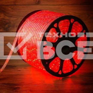 Дюралайт LED, постоянное свечение (2W) - красный, 30 LED/м, бухта 100м