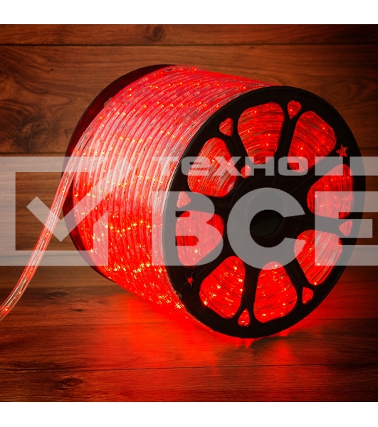 Дюралайт LED, постоянное свечение (2W) - красный, 30 LED/м, бухта 100м