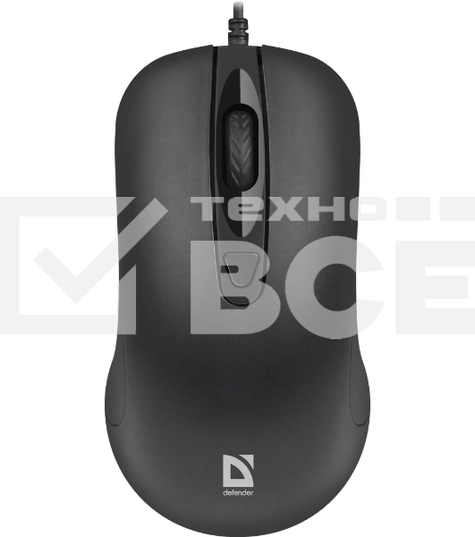 Мышь проводная Defender Classic MB-230 черный, 1600 dpi, USB, кнопки - 4