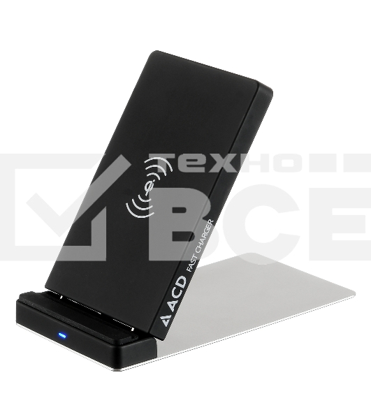 Беспроводное зарядное устройство ACD-W102Q-F1B 10Вт, беспроводная Qi, 2-катушки с QC, 5В/2А ~ 9В/1,8А RTL