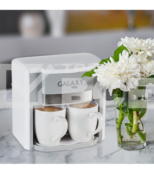 Кофеварка капельная Galaxy Line GL 0708 белый, исп. кофе - молотый, 0,3 л, 750 Вт.
