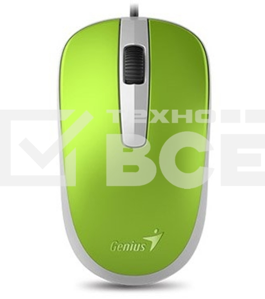 Мышь проводная Genius DX-120 зеленый, 1000 dpi, USB, кнопки - 3