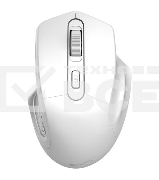 Мышь беспроводная Canyon MW-15 белый, 1600 dpi, радиоканал, USB, кнопки - 4