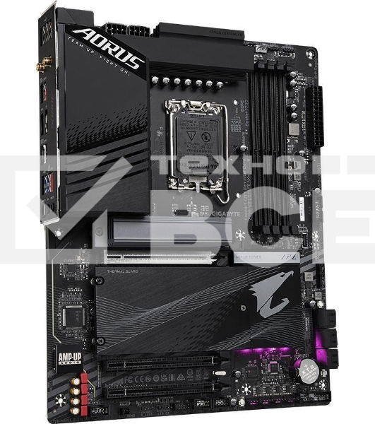 Материнская плата Gigabyte Z790 AORUS ELITE AX, LGA 1700, Intel Z790, 4xDDR5, 6xSATA, 4xM.2, 1xPCI-E 5.0 x16, 1xPCI-E 3.0 x4, 1xDP, 1xHDMI, 1x 2.5Gb LAN, 2xUSB-A 2.0, 3xUSB-A 3.2 Gen 1, 2xUSB-A 3.2 Gen 2, 1xUSB-C 3.2 Gen 2x2, 7.1, ATX