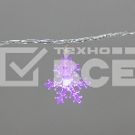 Гирлянда светодиодная Снежинки большие 5м, 20LED, IP20, прозрачный провод, свечение мульти (RG/RB), мигание, 230В NEON-NIGHT, фото4