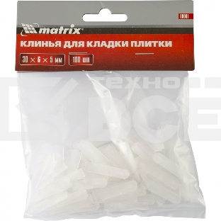 Клинья, 30х6х5мм, для кладки плитки, 100шт. Matrix