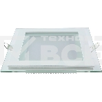 Светильник Glass кв 6W 490lm 4000K 220-240V IP20 монт Ø70х70 100*100*35 с дек стеклом LED, фото5