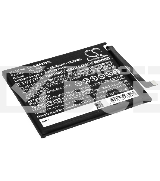 Аккумулятор CameronSinoCS-SMA220SL HQ-50S для Samsung Galaxy A02, Galaxy A02 2021 3.85V / 4900mAh / 18.87Wh