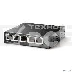 Коммутатор 5-Port 10/100Mbps Unmanaged Switch with 4-Port PoE, meta case, desktop mount, PoE budget 41W., фото3