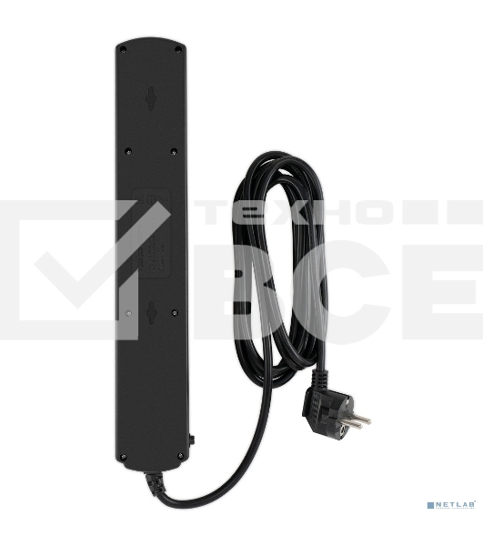 Сетевой фильтр Ippon BK-6-EU-3-10-B 3м (6 розеток) черный (коробка)