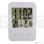 Часы-метеостанция Perfeo 'Touch', белый, (PF-S681) время, температура, влажность, фото 1