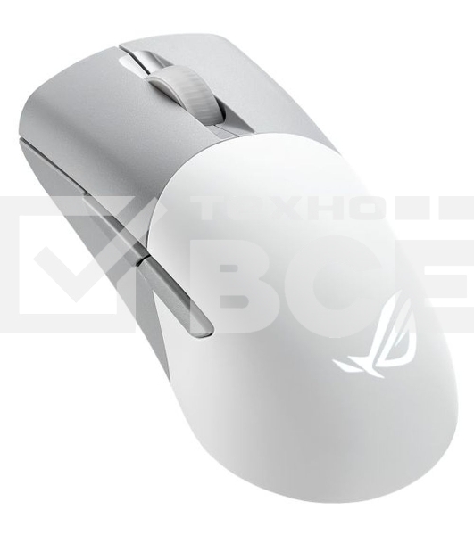 Мышь беспроводная/проводная ASUS ROG Keris Wireless AimPoint белый, 36000 dpi, радиоканал, Bluetooth, USB, кнопки - 5