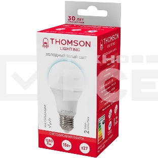 Лампа светодиодная Thomson TH-B2305 15Вт цок.:E27 груша 220B 6500K св.свеч.бел.хол. A60 (упак.:1шт)
