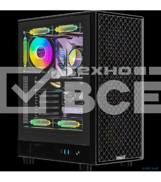 Компьютерный корпус Aerocool/Formula MANA DYNAMIC черный без БП ATX 6x120мм 2xUSB 3.0 1xUSB3.1 audio bott PSU
