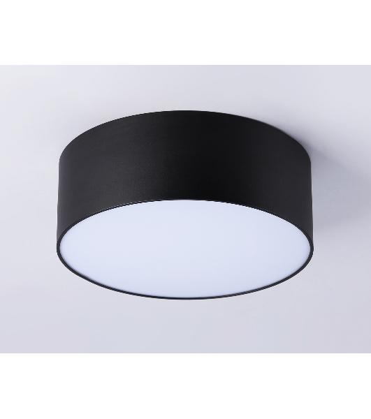 Потолочный светодиодный светильник Ambrella light FV5514 BK черный LED 15W 4200K D120*58 (Без ПДУ)