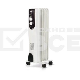 Масляный обогреватель Ballu Classic BOH/CL-05WRN (5 секций), белый, 1000 Вт, 15 м2, термостат