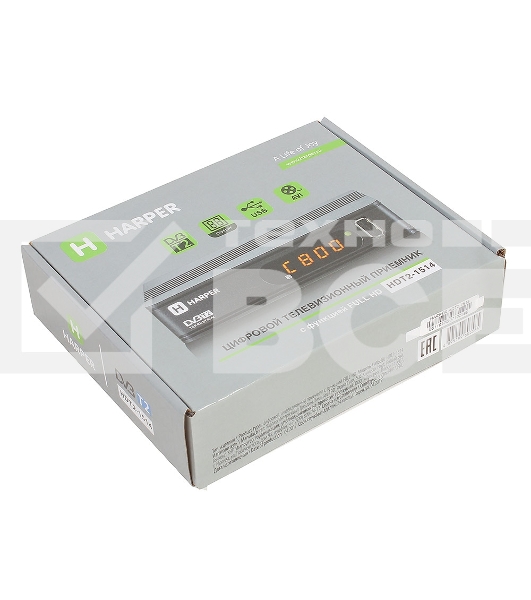 Ресивер DVB-T2 Harper HDT2-1514,черный