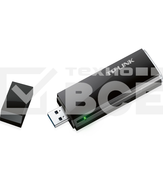 Маршрутизатор TP-Link SOHO Archer T4U AC1200 Dual Band Wireless USB Adapter, Realtek, 2T2R, 867Mbps at 5Ghz + 300Mbps at 2.4Ghz, 802.11ac/a/b/g/n, WPS button, USB 3.0 interface, 1 USB extension cable, internal antenna