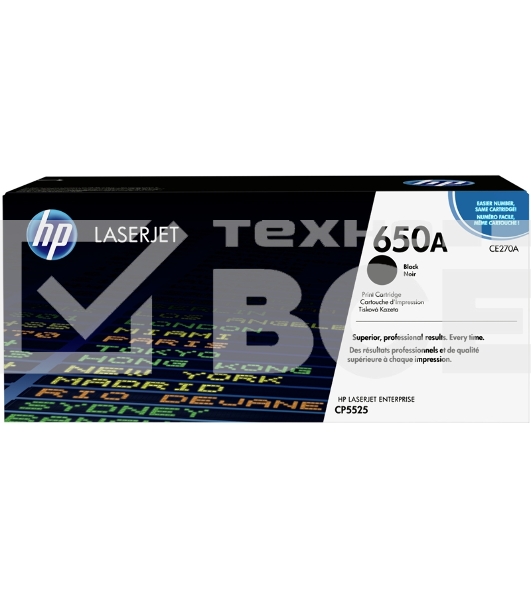 Картридж лазерный HP CE270A черный для Color LaserJet Enterprise CP5525 13500 стр.