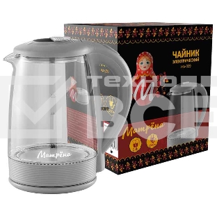 Чайник Матрена MA-009 электрический (2,0 л) стекло серый